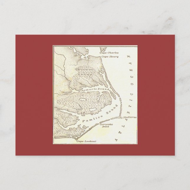 Cartão Postal A Colônia Perdida do Cartão-Postal de Roanoak (Frente)