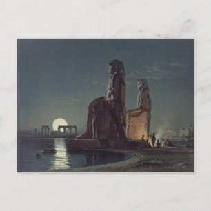 Cartão Postal A Colose da Memnon, Thebes, um dos 24 ilustrados