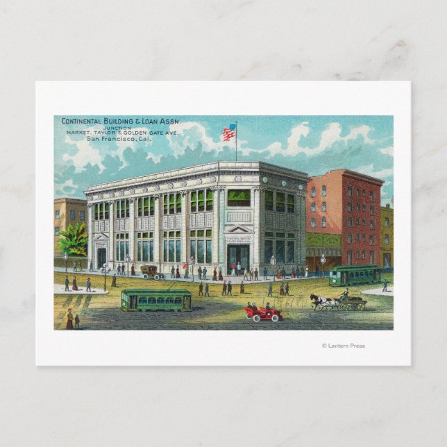 Cartão Postal A Continental Bldg and Loan Assn. (Frente)