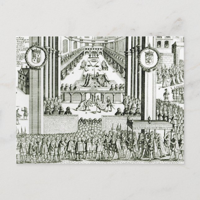 Cartão Postal A Coroação de Carlos I (Frente)