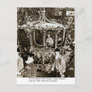 Cartão Postal A Coroação de S.M. Rainha Elizabeth