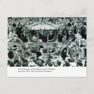 Cartão Postal A coroação do H.M. Rainha Elizabeth