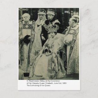 Cartão Postal A coroação do H.M. Rainha Elizabeth