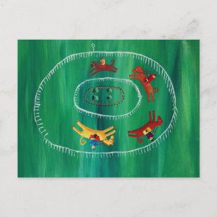 Cartão Postal A corrida de cavalos