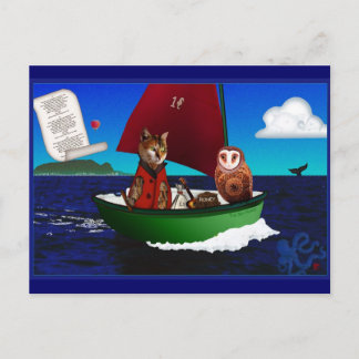 Cartão Postal A Coruja e o Cartão-postal Pussycat