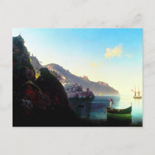 Cartão Postal A costa de Amalfi por Ivan Aivazovsky