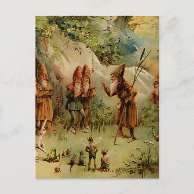 Cartão Postal “A Council of Gnomes” by E S Hardy (Frente)