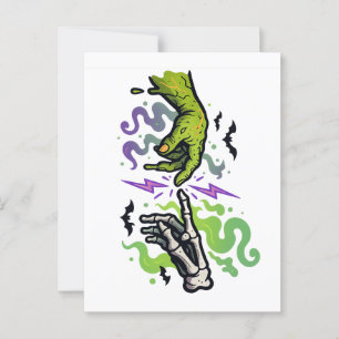 Cartão Postal A Criação de Adam - O Cartoon do Halloween Parody