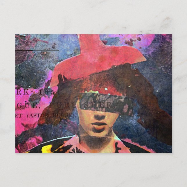 Cartão Postal A Dama do Chapéu Lampshade (Frente)