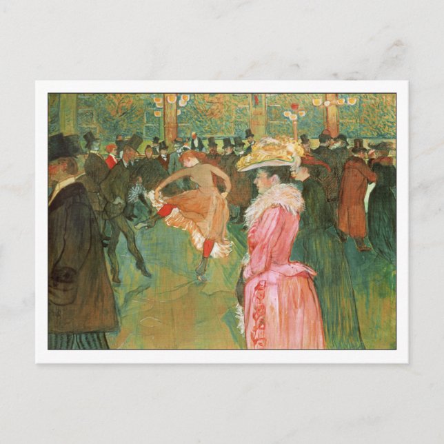 Cartão Postal A dança de Henri Toulouse-Lautrec (Frente)