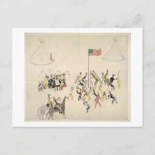 Cartão Postal A dança do Shoshone só participou de homens (homen