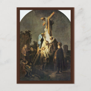 Cartão Postal A Deposição. Por Rembrandt Van Rijn
