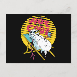 Cartão Postal A derreter Snowman Tão quente a ser legal