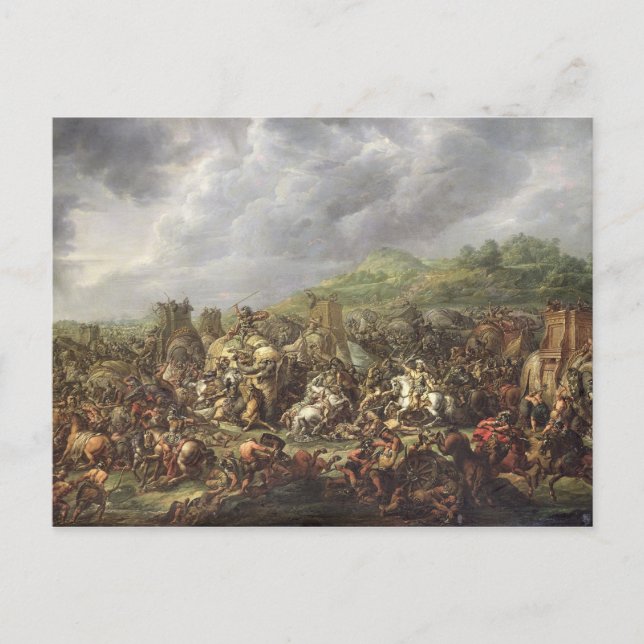 Cartão Postal A Derrota de Porus por Alexandre o Excelente (Frente)