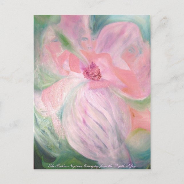 Cartão Postal A deusa Netuno que emerge das profundidades (Frente)