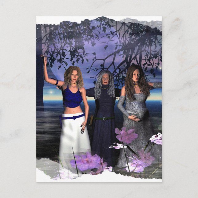 Cartão Postal A donzela, a mãe e o crone (Frente)