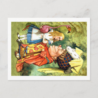 CARTÃO POSTAL A DUQUESA INSTRUI ALICE NO CROQUETE DA RAINHA