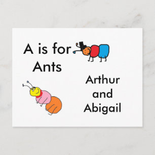 Cartão Postal A é para o Cartão-Postal Ants