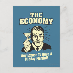 Cartão Postal A economia: Midday Martini
