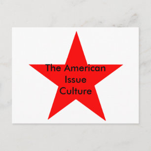 Cartão Postal A edição americana Cultura Star Red