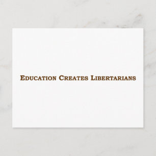 Cartão Postal A Educação Torna Você Libertário