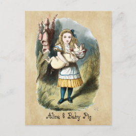 Cartão Postal A enfermeira Alice, Porco Bebê no País das Maravil