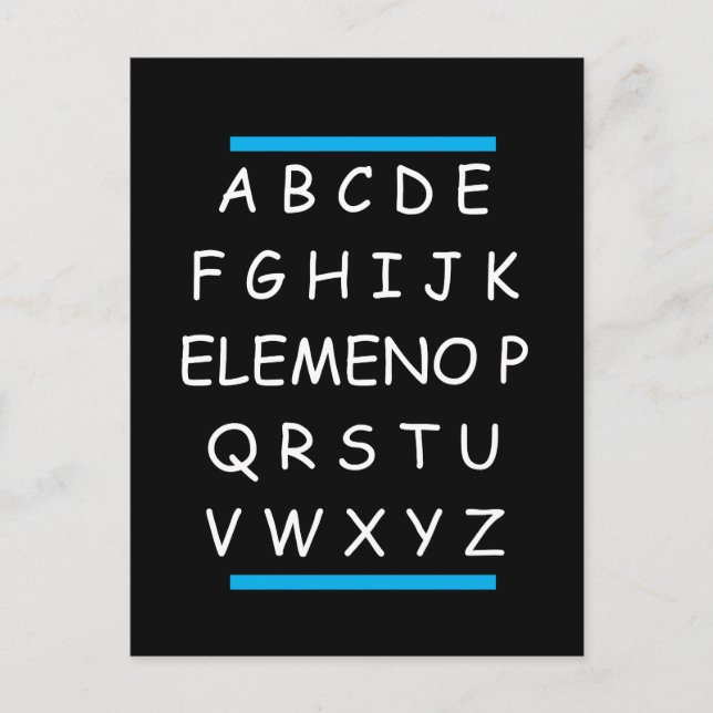 Cartão Postal A Engraçada Gramática Sarcástica do ABC (Frente)