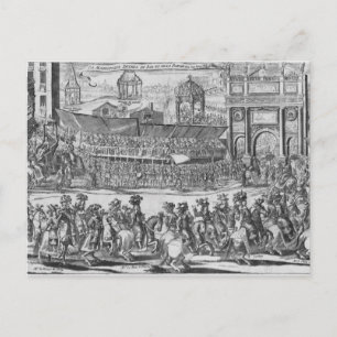 Cartão Postal A Entrada de Luís XIV e Maria Teresa