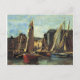 Cartão Postal A entrada no porto de Honfleur Eugene Boudin (Frente)