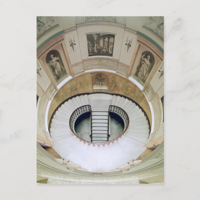 Cartão Postal A escada, construída c.1776 (Frente)