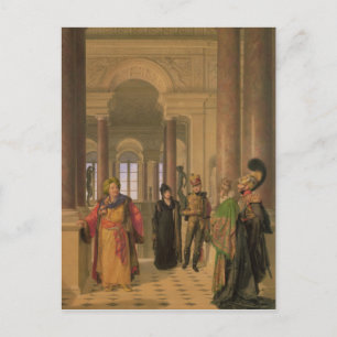 Cartão Postal A Escadaria Principal do Louvre, 1817
