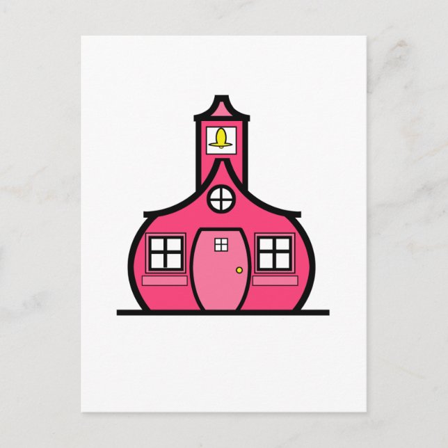 Cartão Postal A Escola de Cor-de-Rosa (Frente)