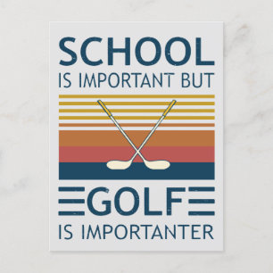 Cartão Postal A Escola É Importante Mas O Golfe É Importante Eng