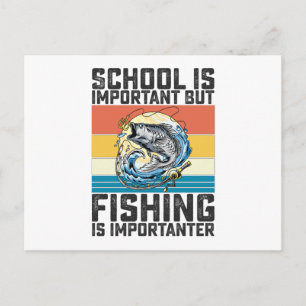 Cartão Postal A Escola É Importante Mas Pescar É Mais Importante