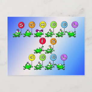 Cartão Postal A escola é Legal - Sapos