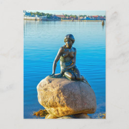 Cartão Postal A escultura A Pequena Sereia, Copenhague, Dinamarc