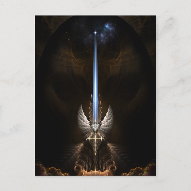 Cartão Postal A Espada Anjo Do Cartaz Arkledious (Frente)