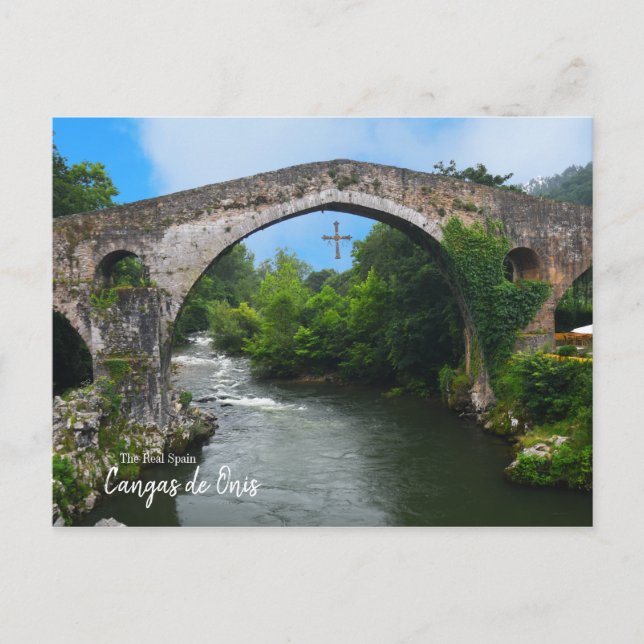 Cartão Postal A Espanha Real - Puente romano de Cangas de Onís (Frente)