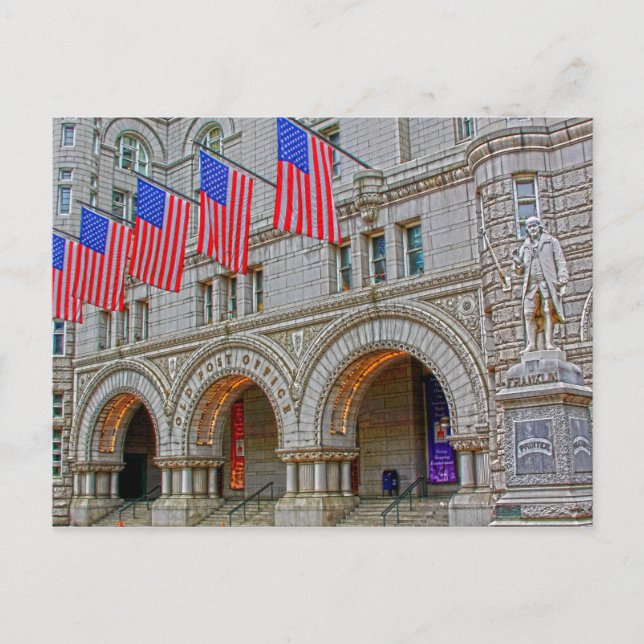 Cartão Postal A estação de correios velha (Frente)