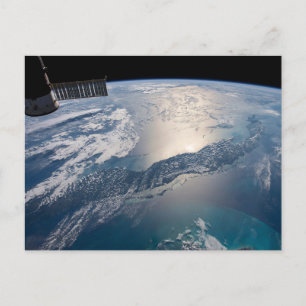 Cartão Postal A Estação Espacial Internacional Acima Do Atlântic