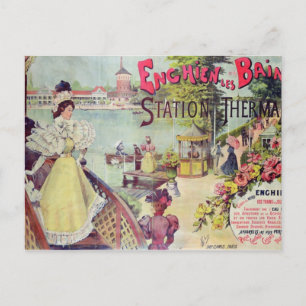 Cartão Postal A estância termal de Enghien-les-Bains, França