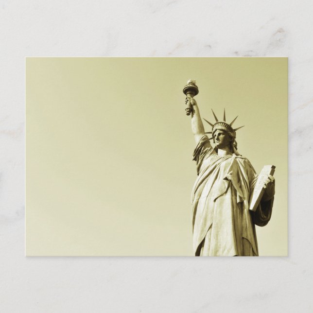 Cartão Postal A estátua da liberdade (Frente)