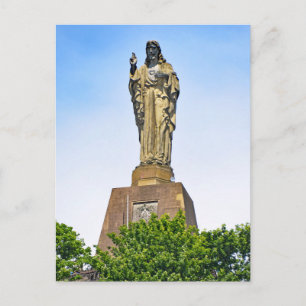 Cartão Postal A Estátua de Cristo em San Sebastian-Donostia.