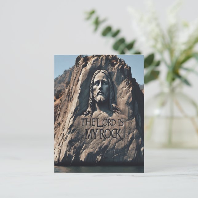 Cartão Postal A Estátua Divina: O Senhor É A Minha Pedra (Em pé/Frente)