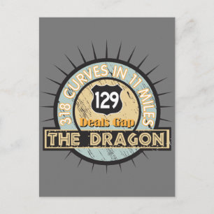 Cartão Postal A Estrada De Motocicleta Do Dragão Traz O Desvio