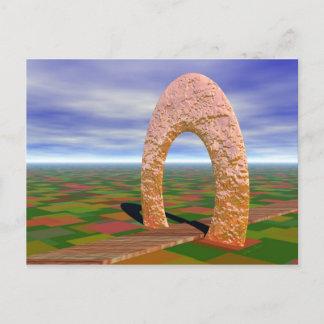 Cartão Postal A Estrada Menos Viajada, Arca Abstrato, Terras Agr