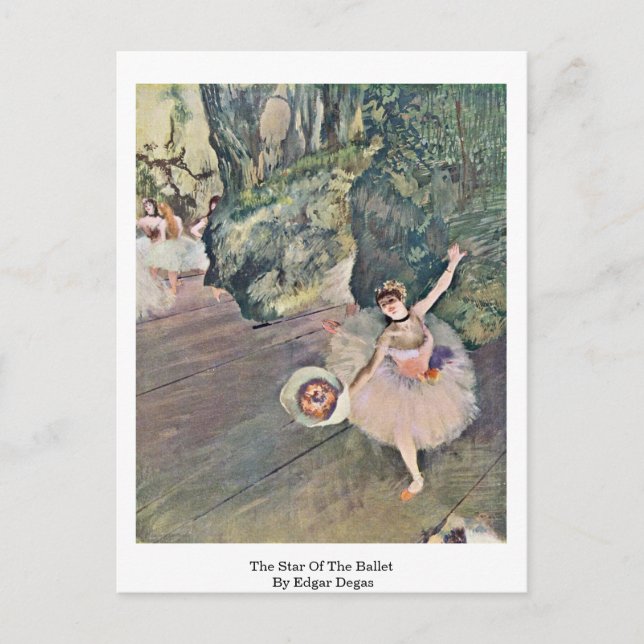 Cartão Postal A Estrela Do Balé De Edgar Degas (Frente)