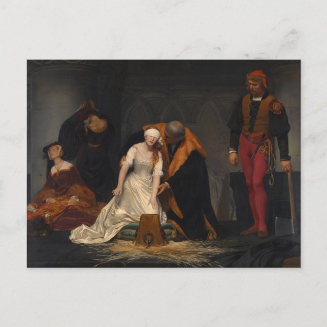 Cartão Postal A Execução de Lady Jane Grey (Frente)