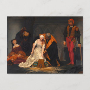 Cartão Postal A Execução Lady Jane Grey Paul Delaroche 1833