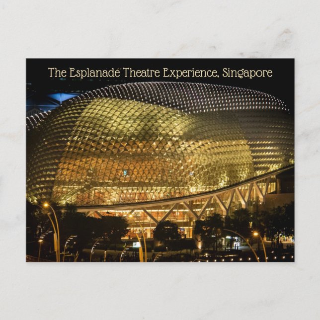 Cartão Postal A Experiência do Teatro Esplanade, Singapura (Frente)